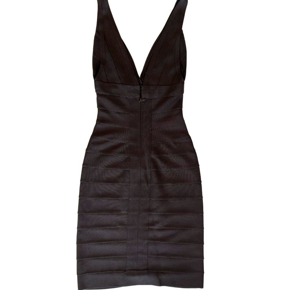 Hervé Léger Black Bandage Dress XXS | Crossed Strap | Orig. $975